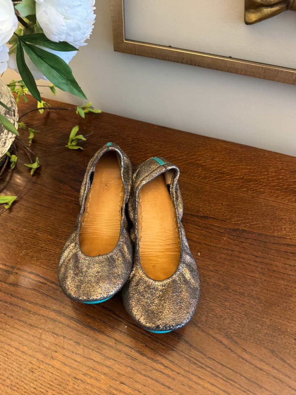 TIEKS - Metallic Bronze Women’s Ballet Flats